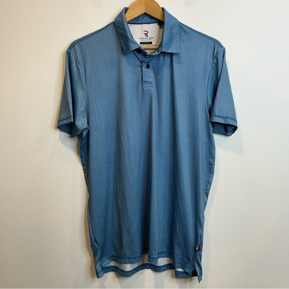 International Report Men’s Short Sleeve Polo Shirt Blue Golf